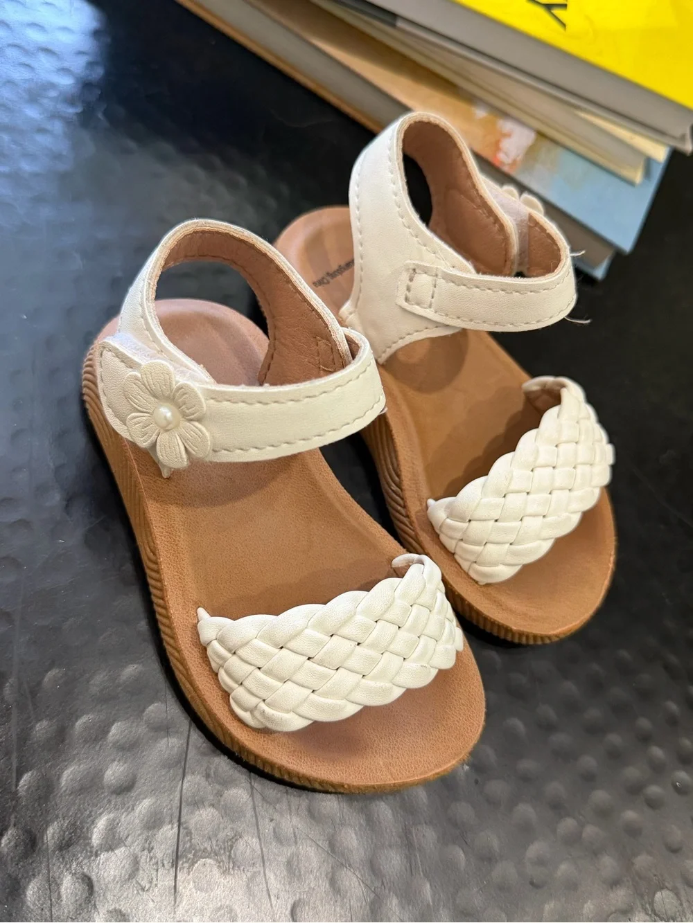 White Braided Strap Sandals